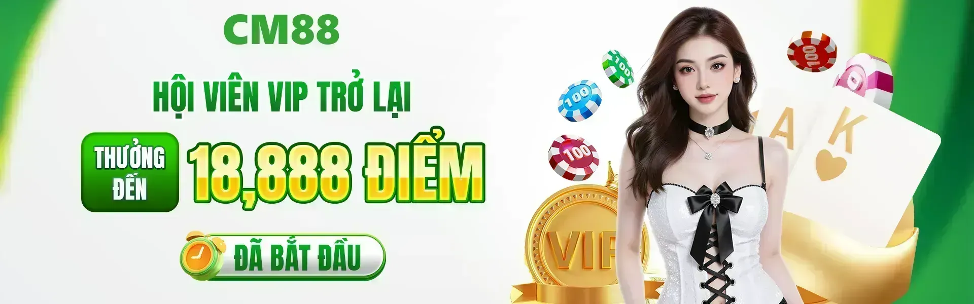 CM88 khởi động chương trình tri ân VIP tái ngộ, trao phần thưởng đặc biệt lên tới 18,888 điểm cho hội viên đủ điều kiện nhận thưởng.